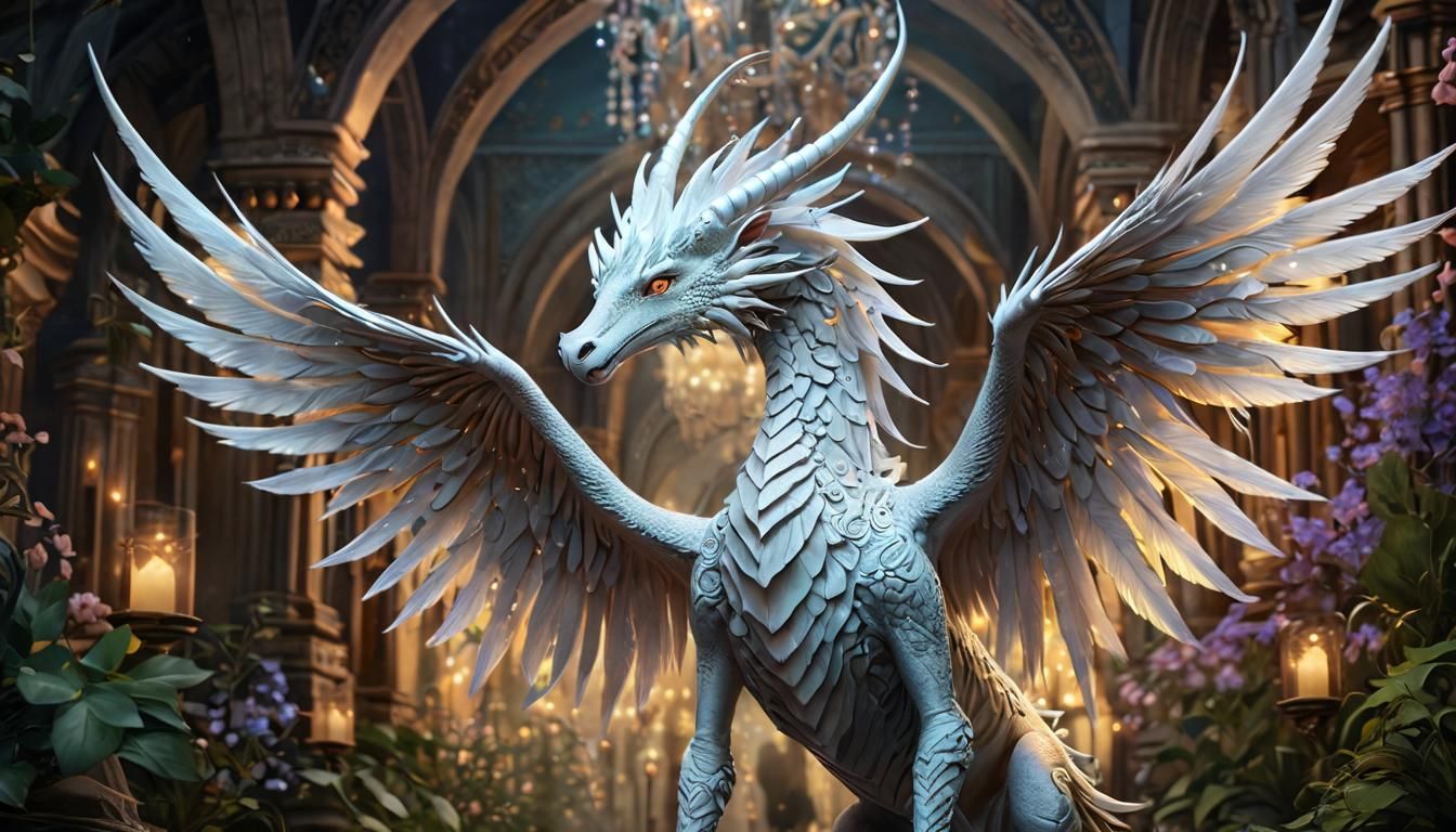 Ethereal Fantasy Creature in Soft Pastel Colors