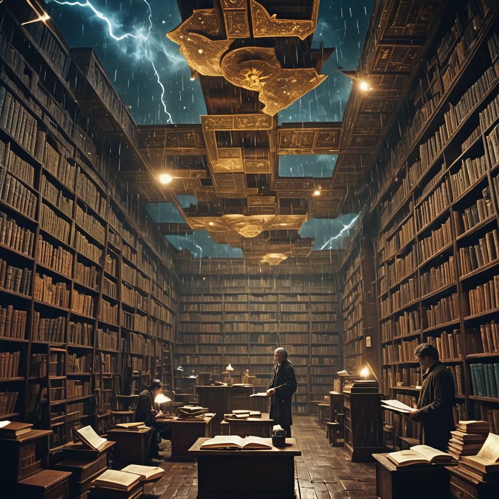 Cosmic Library: Wisdom of Worlds in Stormy Archive