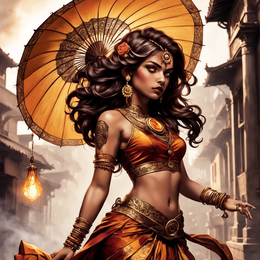 Steam Sirens in Bold Pulp Comic Style