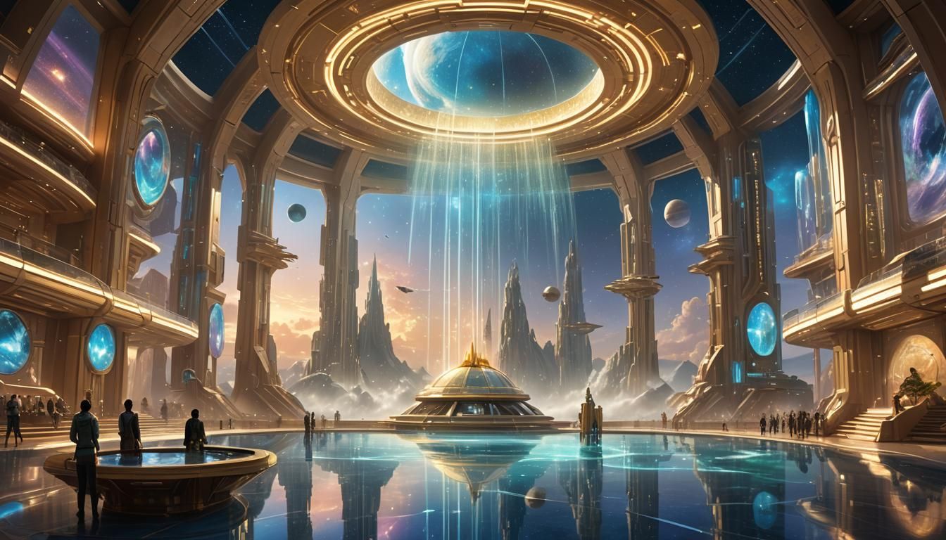 Galactic Federation Council Chambers: Holographic Seascape V...