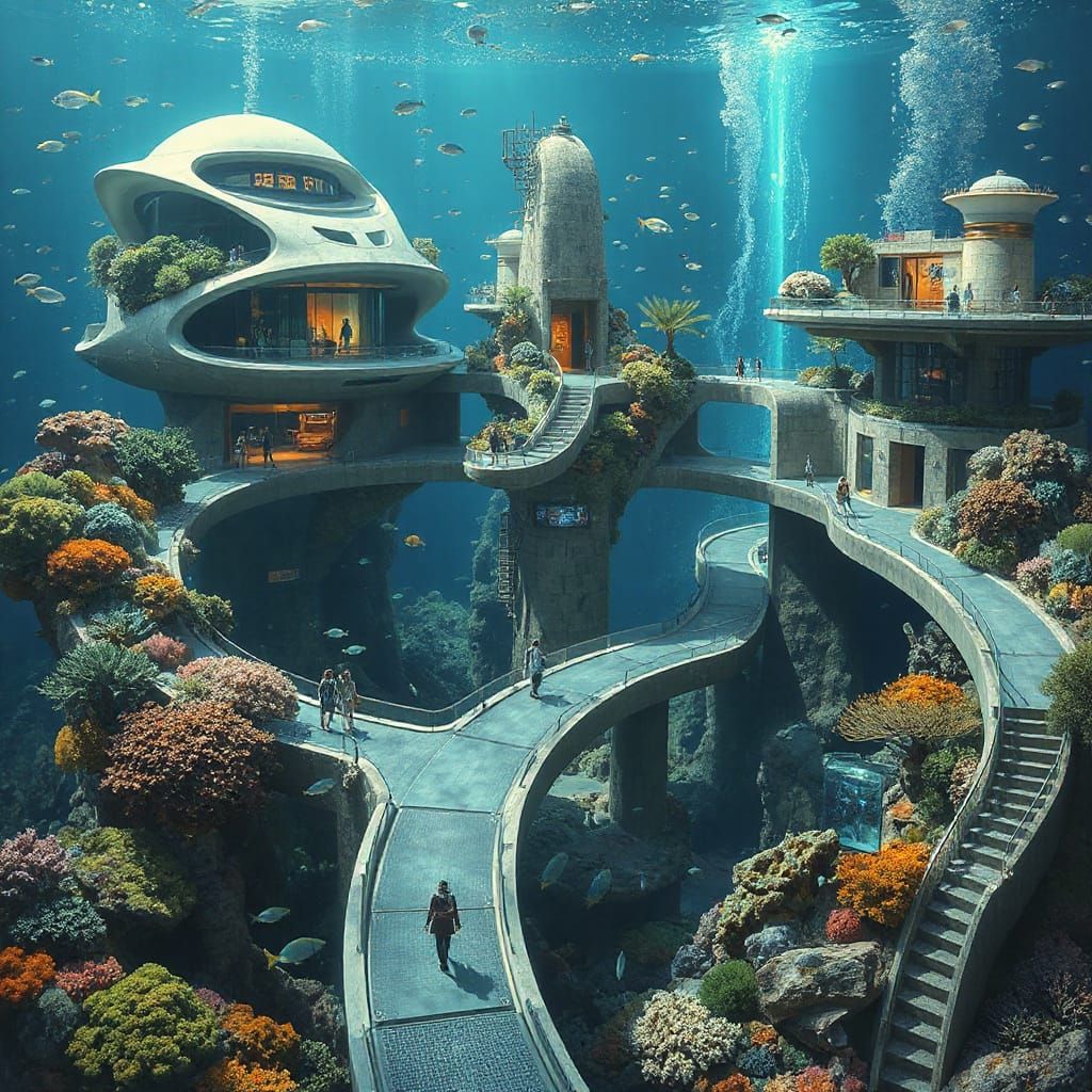 Underwater City: Futuristic Architecture Meets Marine Life