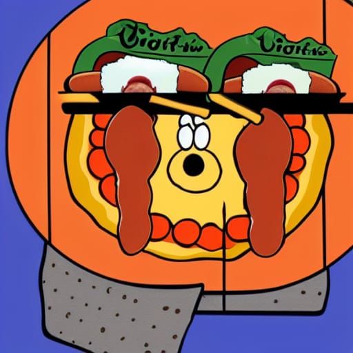Toilet paper Hot dog pizza