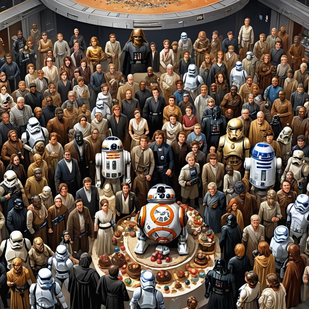 Star Wars Birthday Celebration: A Cinematic Film Still