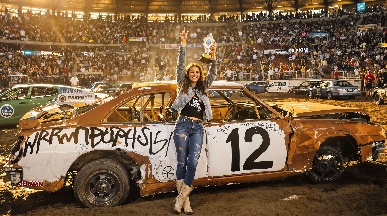 Victorious Derby Champion in Golden Light