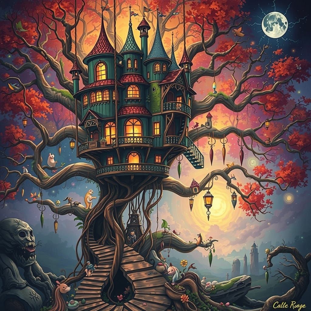 Enchanted Dreamtree in Whimsical Forest