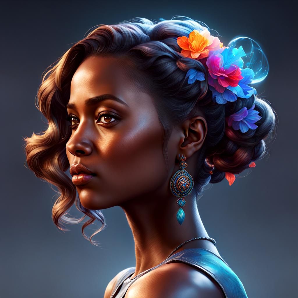 Hyperdetailed Portrait of Genesis Carter