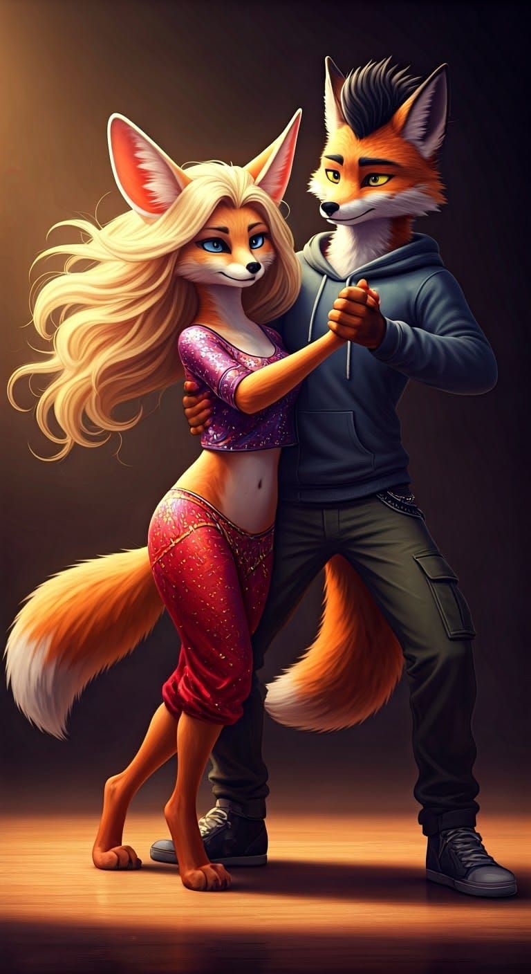 Vibrant Salsa Dancer Fox
