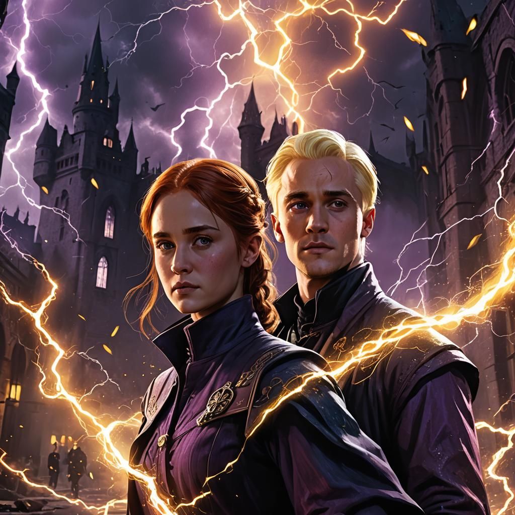 Draco Malfoy and Ginny Weasley and lightning