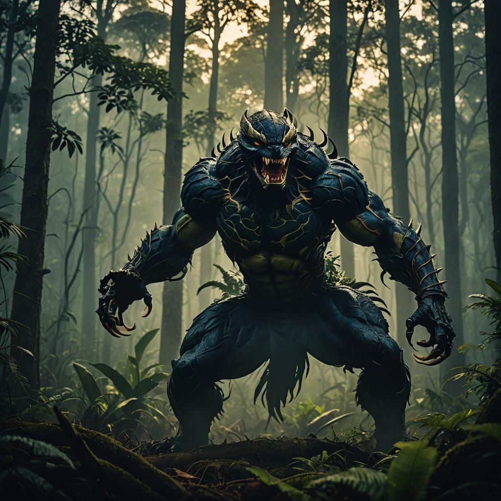 Singa Venom: Heroic Warrior in Misty Forest