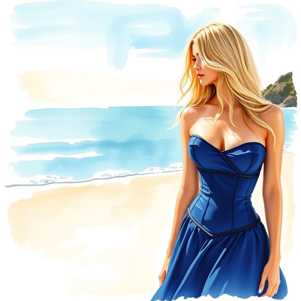 Serenity on the Coast in Watercolor