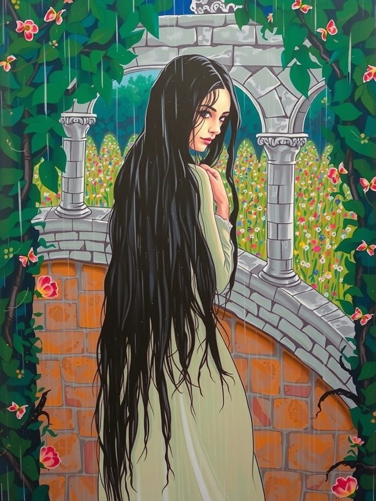 Ethereal Beauty Under Ancient Roman Archway