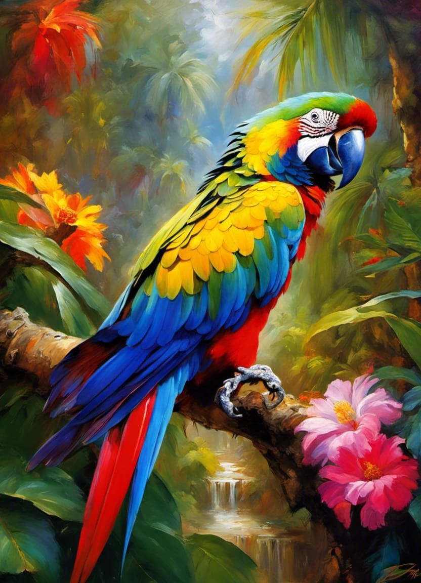 Portrait of parrot