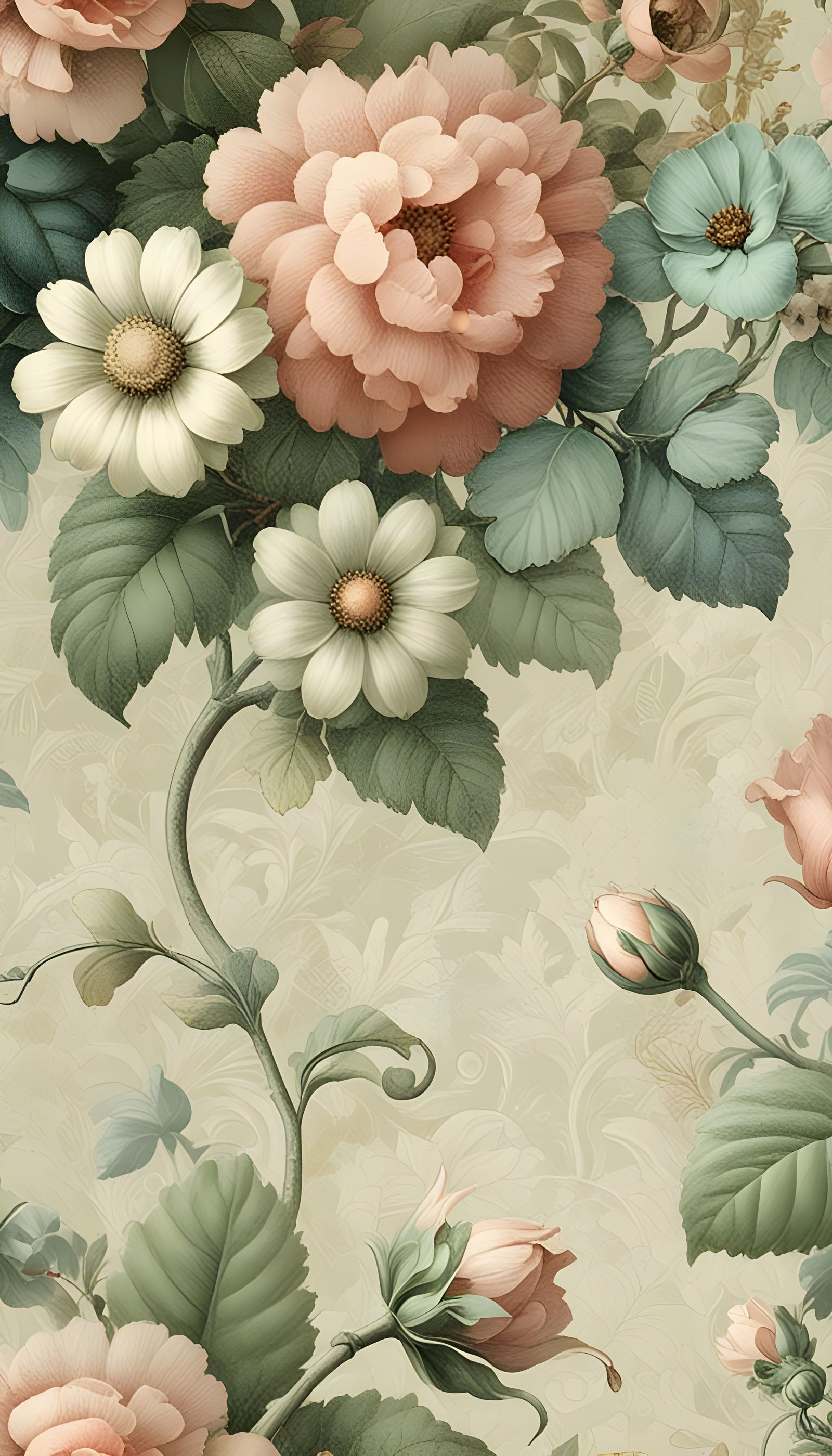 In pale pastel