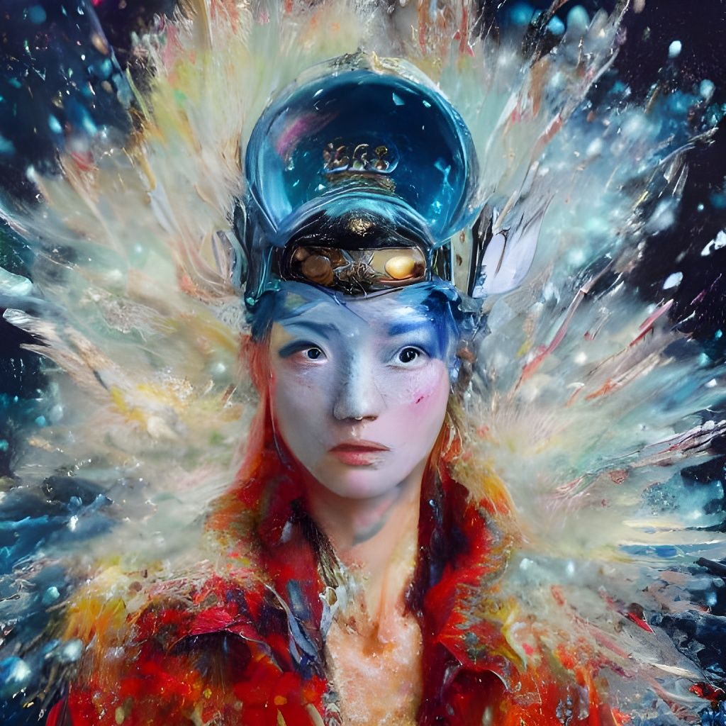 Anthropomorphic Lion in Hoodie, Japanese Art Style