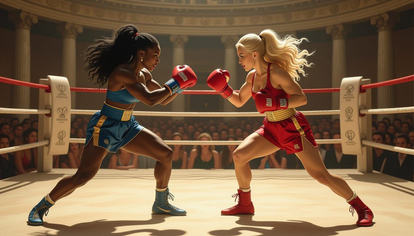 Renaissance Boxing Match: Black and Blonde Women in Michelan...