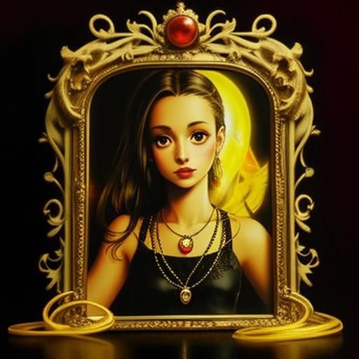 Holographic Woman with Cosmic Reflections