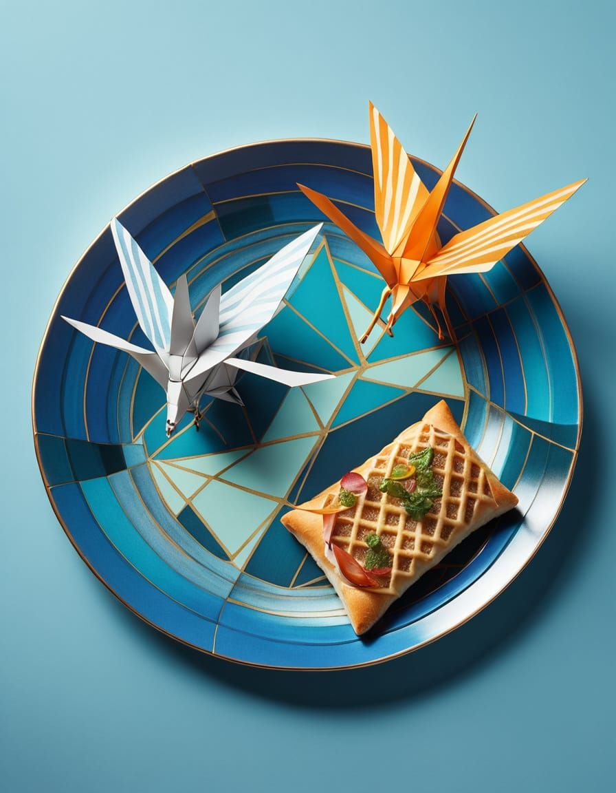 Surreal Food Landscape in Whimsical Style