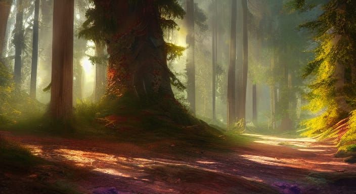 Shimmering Pine Tree Bark in Deep, Dark Colors