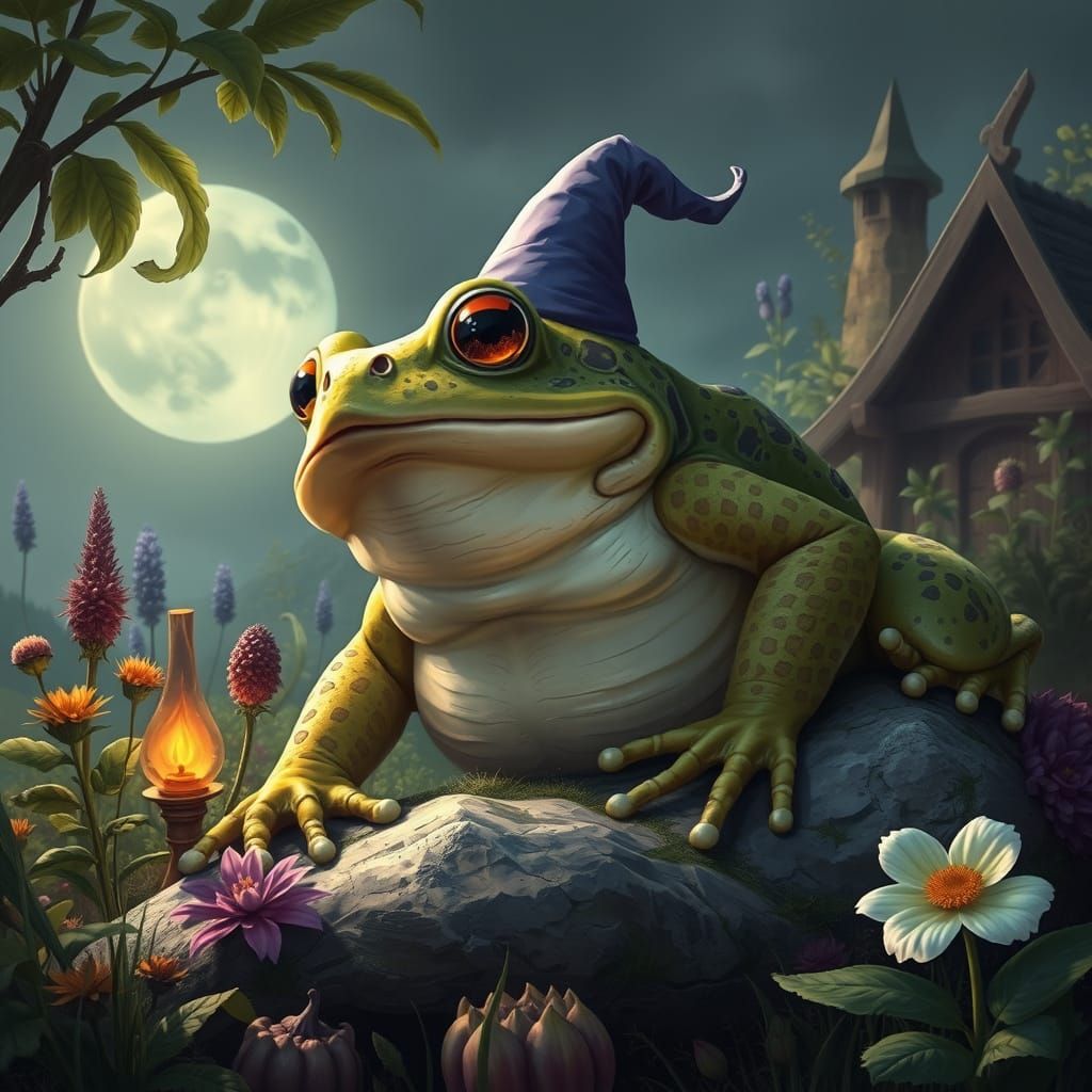 Giant Toad in Witch's Herb Garden