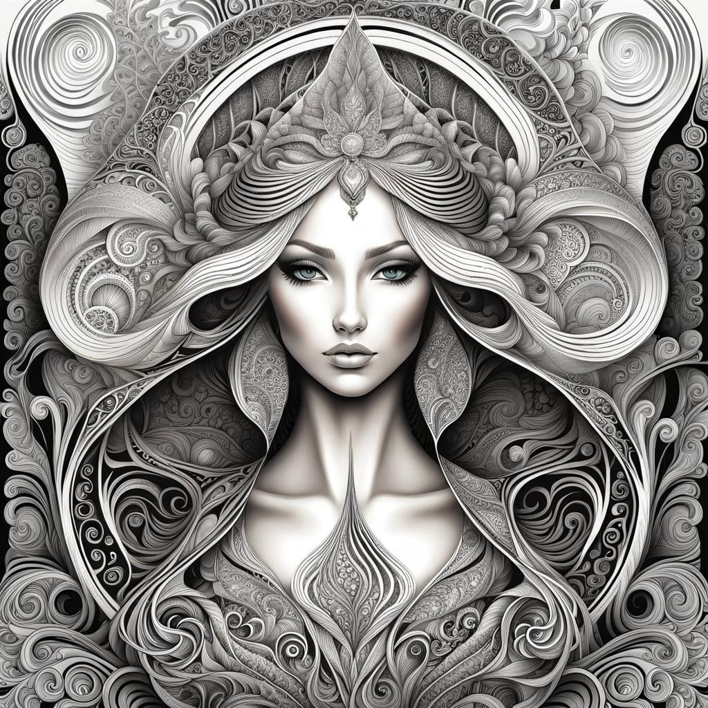 Elven Portrait in Storybook Illustration Style