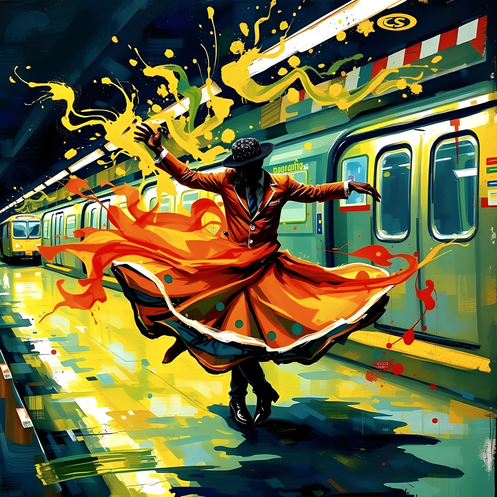 Prompt challenge: (neo-impressionism: 1.5), Fluid Dervish da...