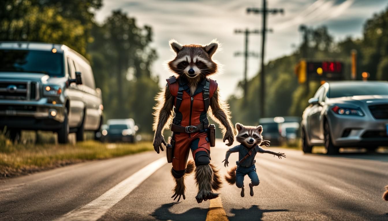 Rocket Raccoon and Rocket Raccoon Junior