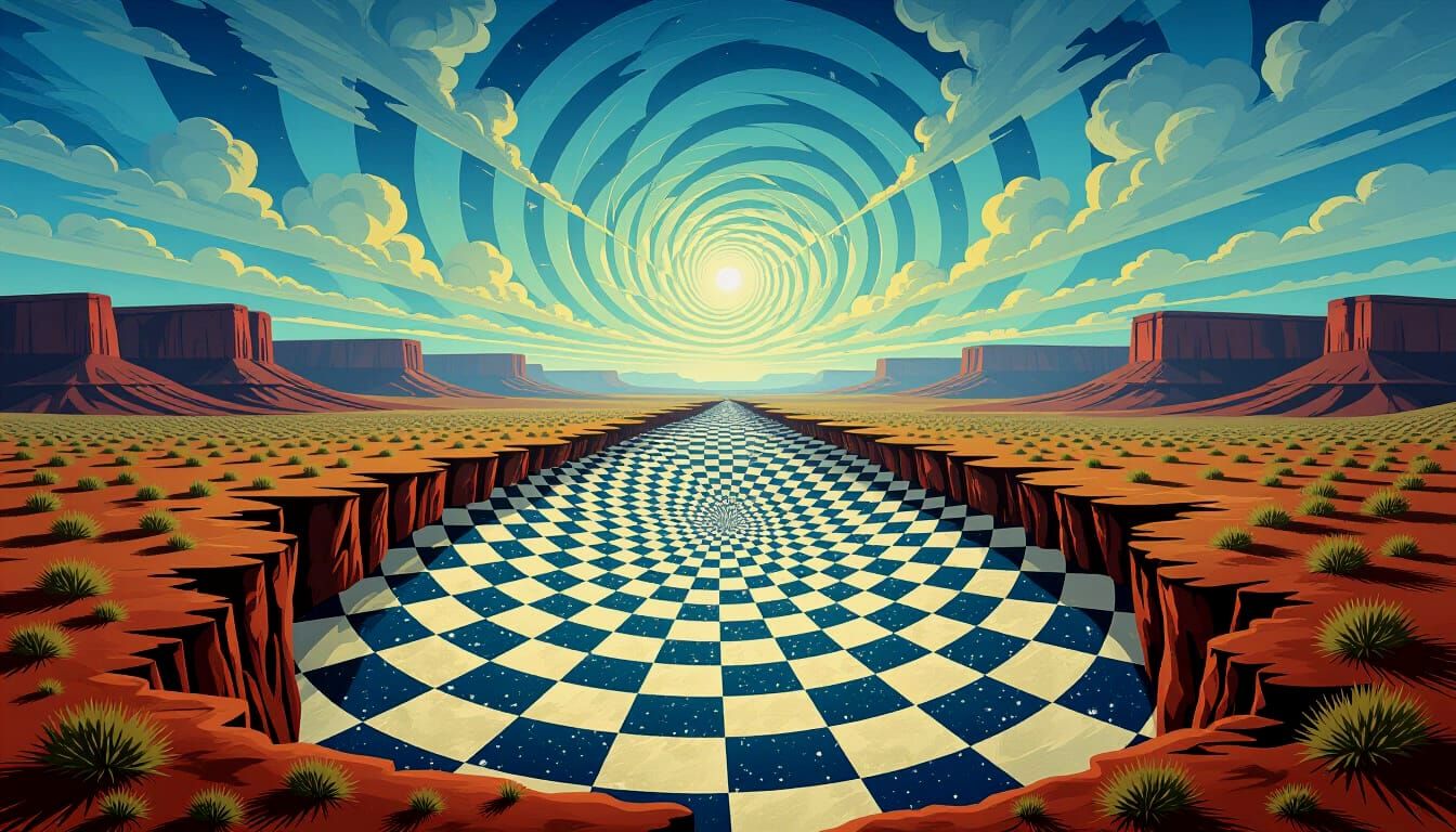 Mesmerizing Visual Illusion Landscape Art