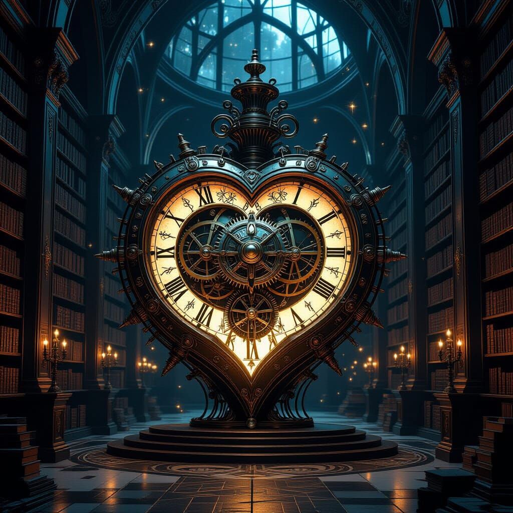 Clockwork Heart in Arcane Library