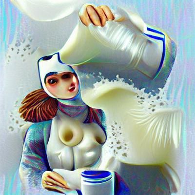 AI Interpretation of a Milk Woman