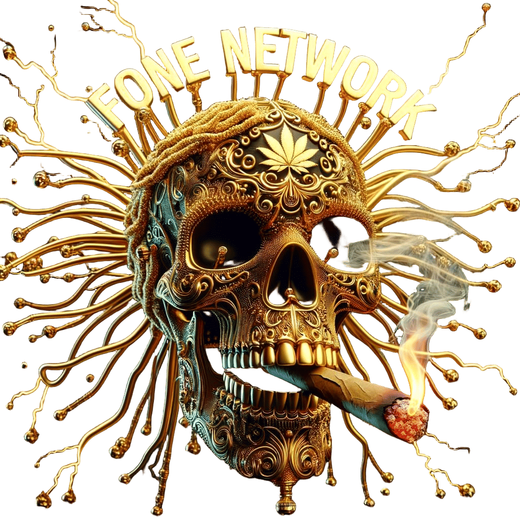 Rastafari Gold Skull Radiates Electrifying Vibes with FONE N...