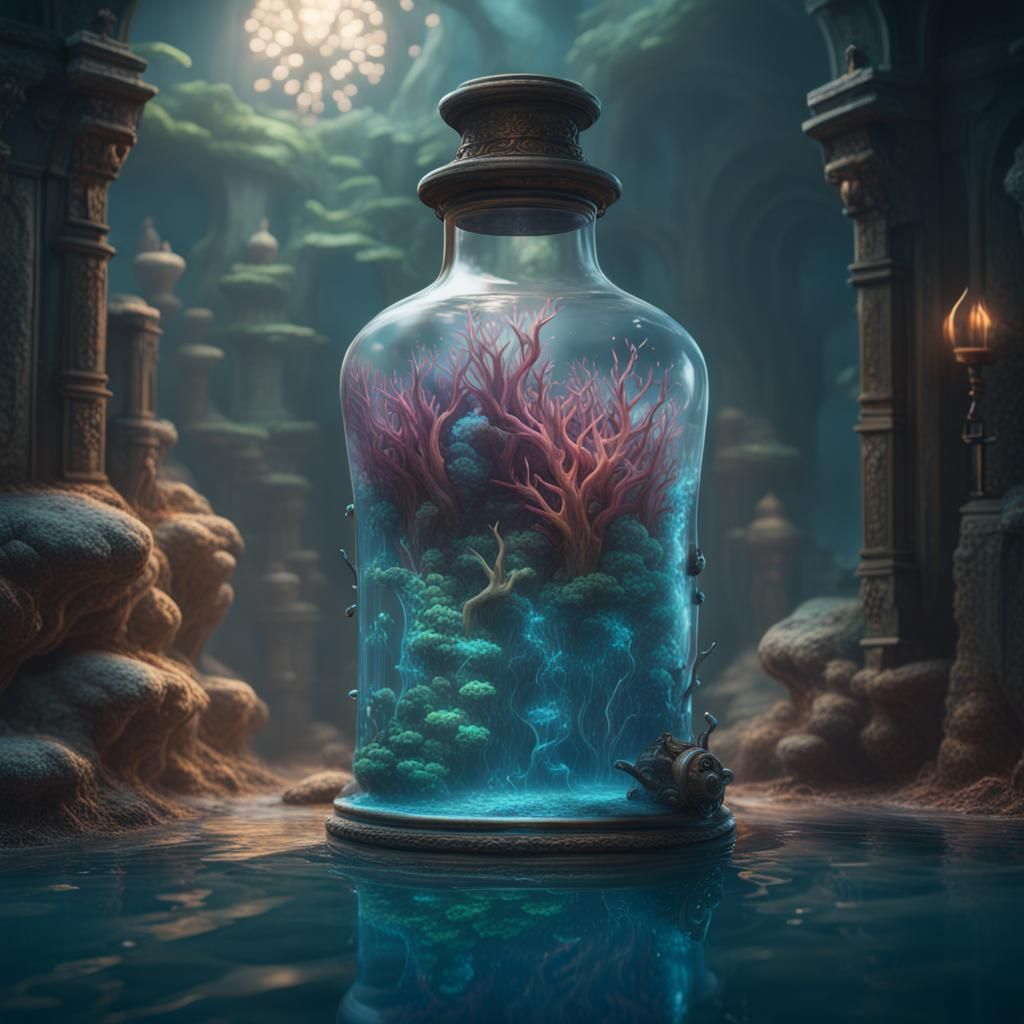 Potion of Underwater Breathing in Detailed Matte Style