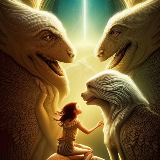 Falcor and Atreyu in a Detailed Movie Poster
