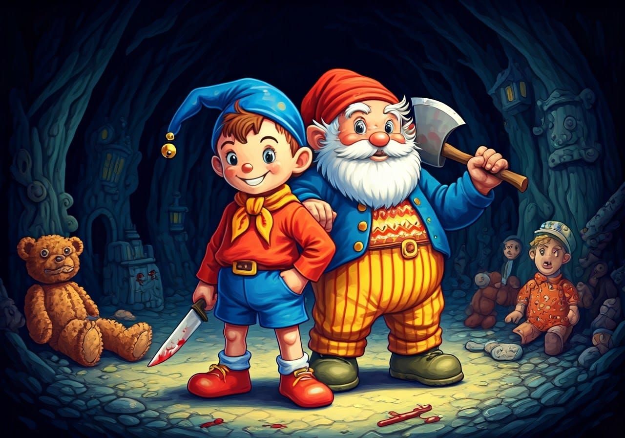 Dark Toyland Noddy and Big Ears in Twisted Evil Style