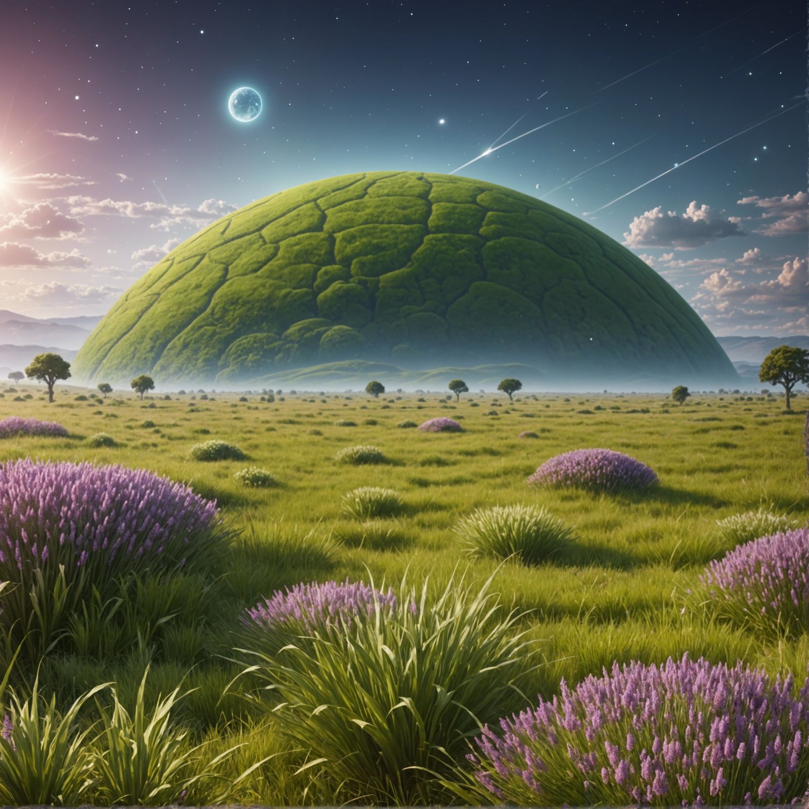 Magical Fields Landscape on Dreamlike Plains