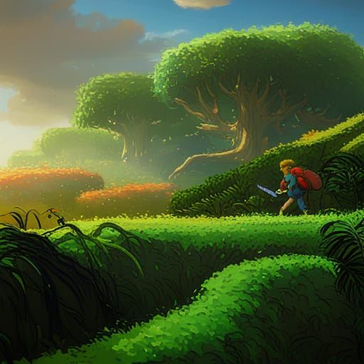 Australian Outback Gamer with Futuristic Weapon