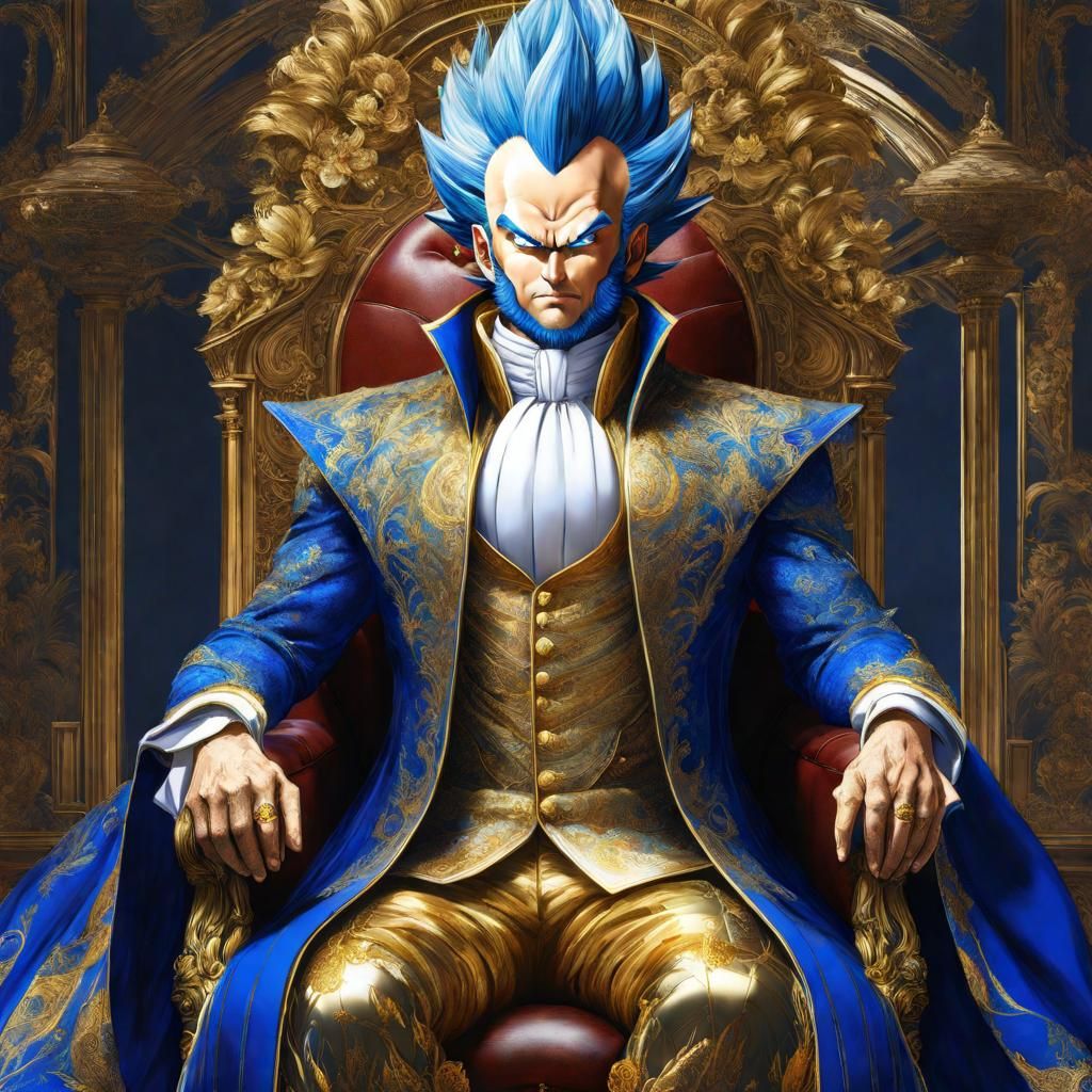 Royal Vegeta in Lavish Duster Digital Artwork