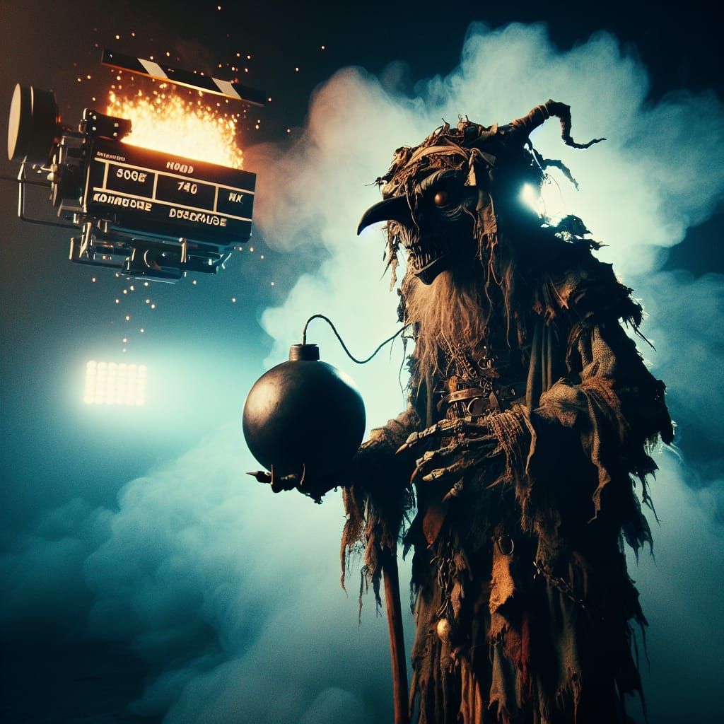 Cinematic Hobgoblin in Rags with Bomb