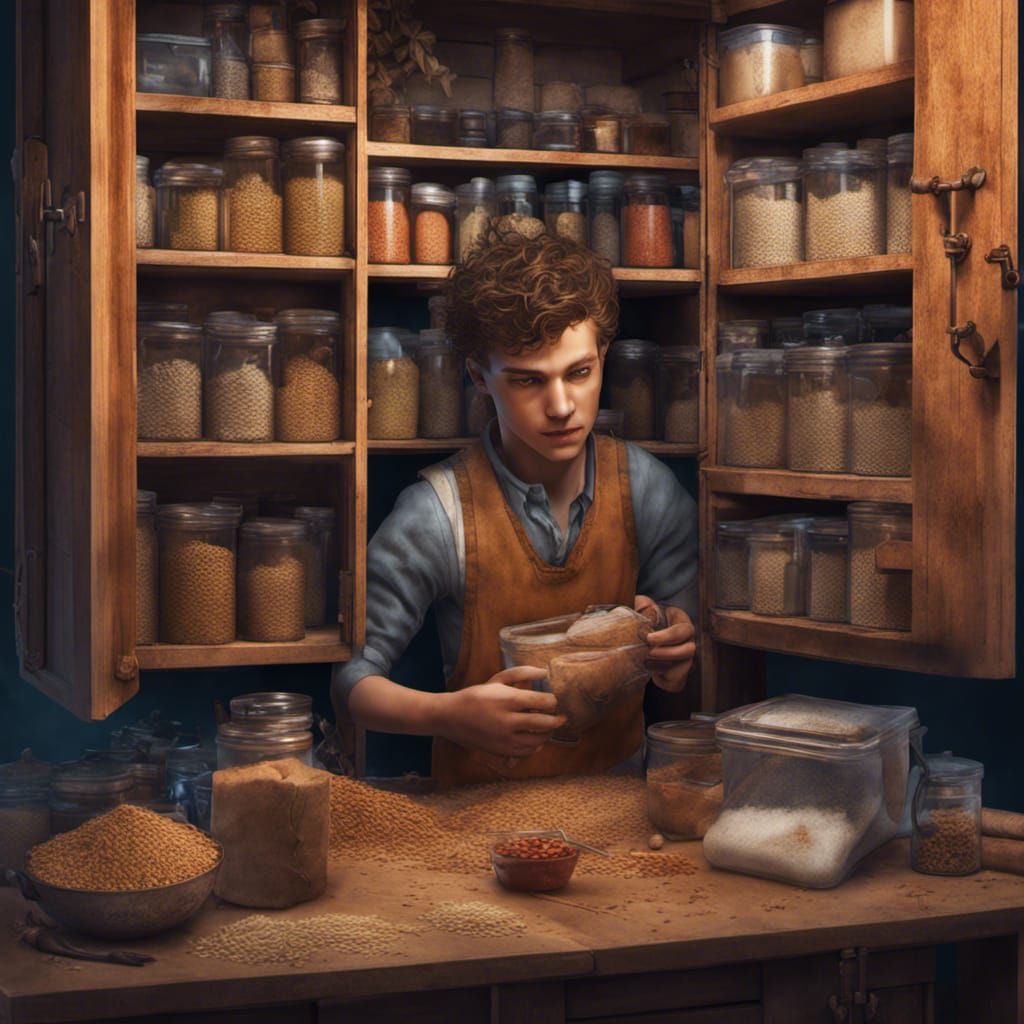 Modern Joseph Storing Grains in Detailed Matte Painting