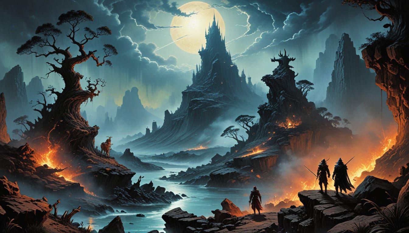 Ethereal Dreamscape in Vibrant Splendor