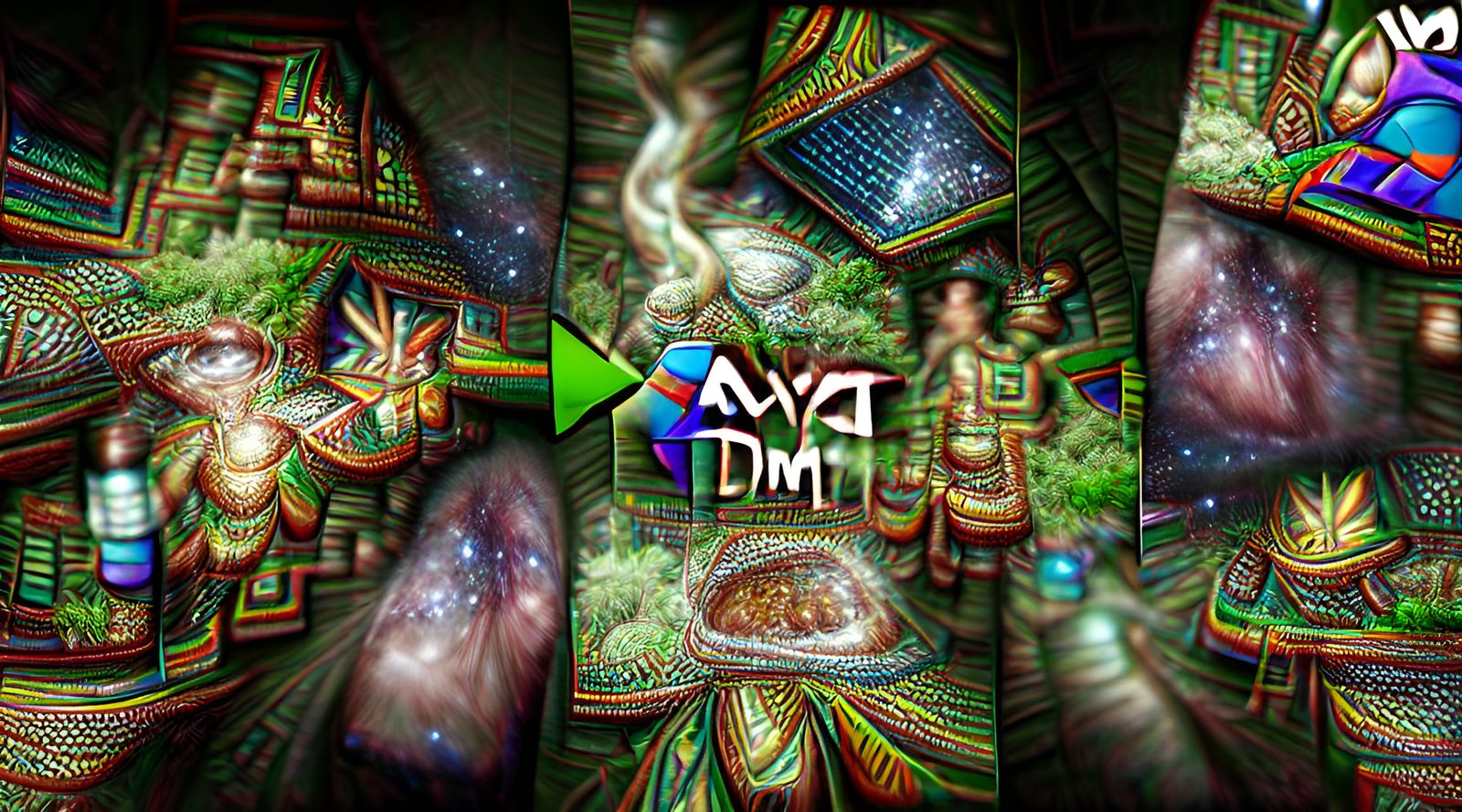 Psychedelic Space Travel in Pixelated Style