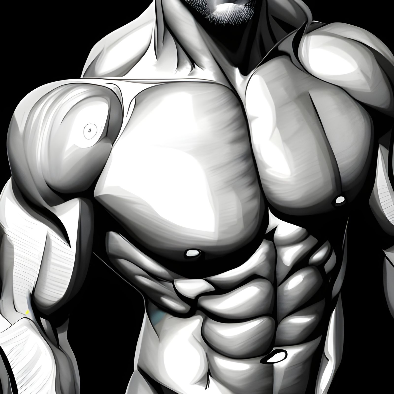 Muscular Dr. House Portrait in Brooding Light