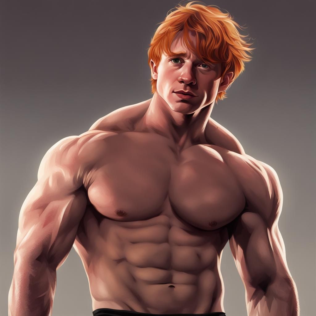 Ron Weasley as a Muscular Jock