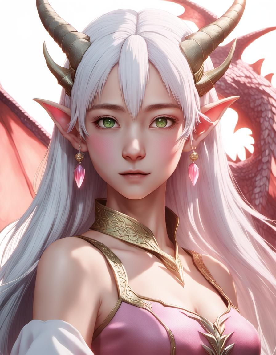 Dragon Queen Portrait in Anime Style