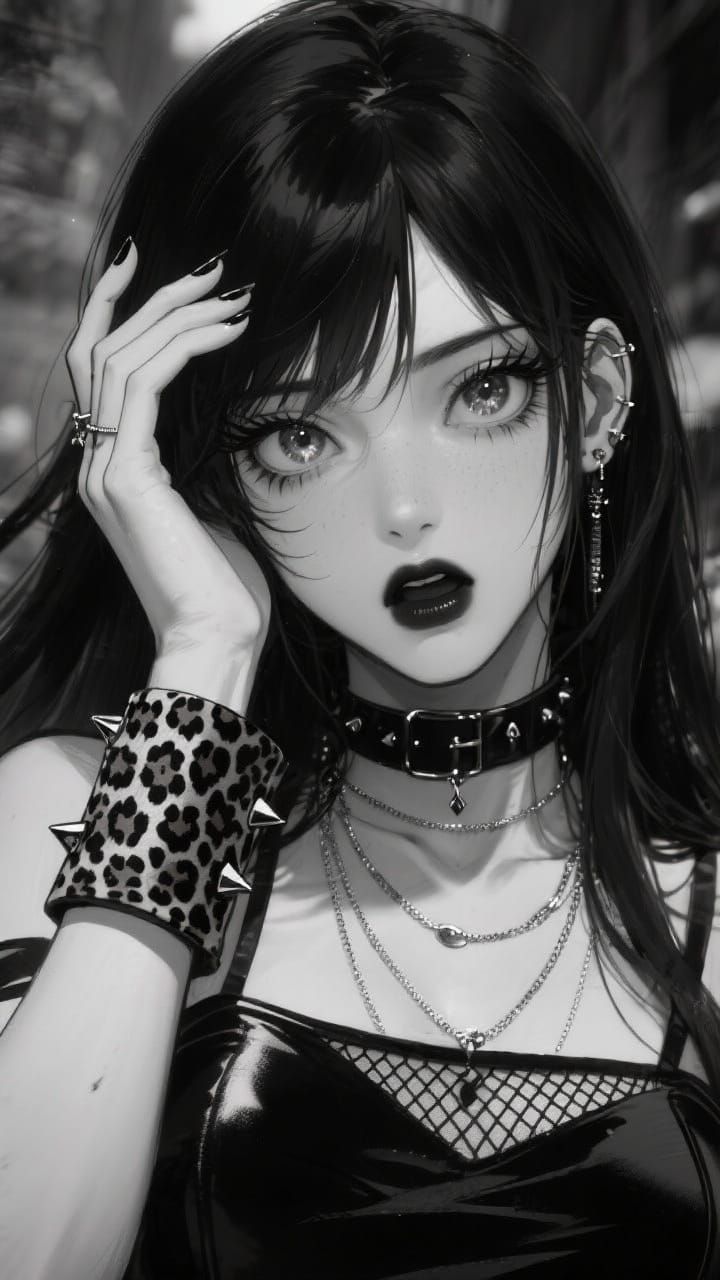 Hyper Realistic Manga Scene in Black & White