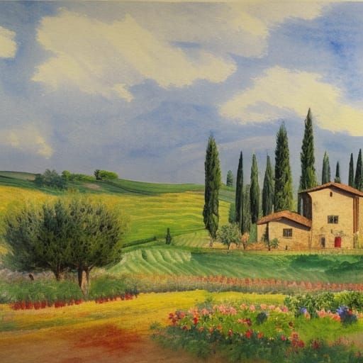 Walking through fields of wildflowers