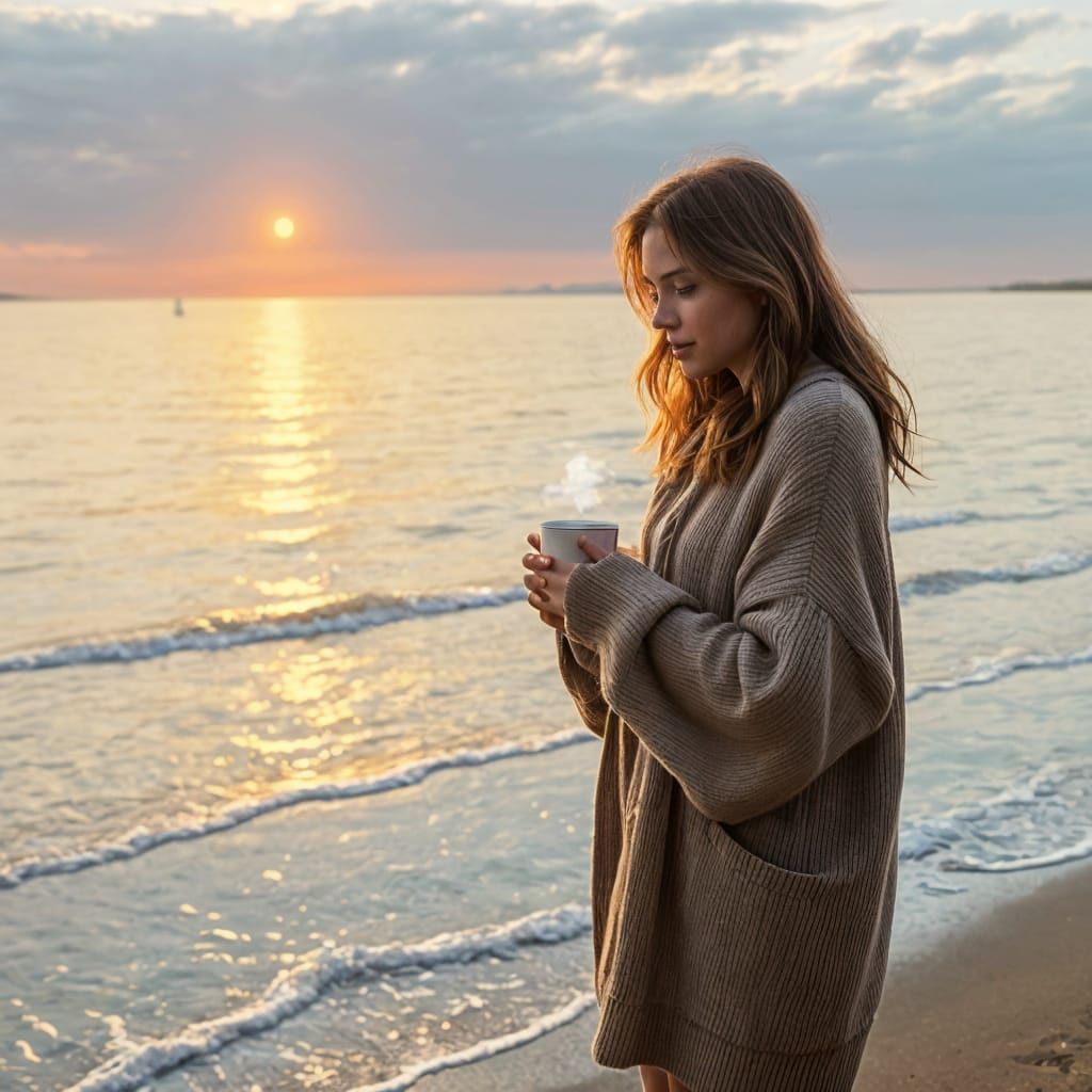Sunrise Beachside Coffee Break