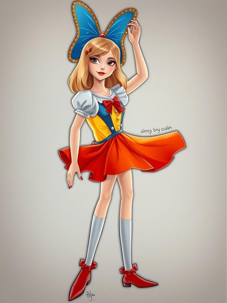 Radiant Woman Portrait in Art Nouveau Style