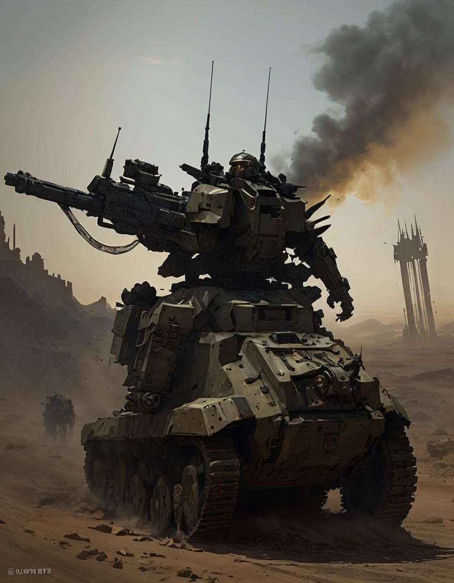 Armored Core Tank in Gustave Doré Style