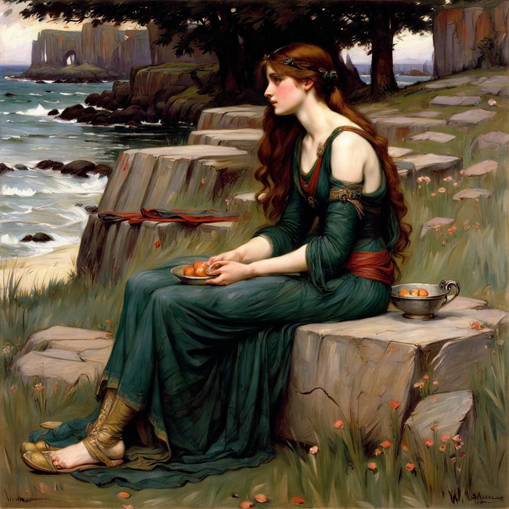Classical Portrait in Pre-Raphaelite Style