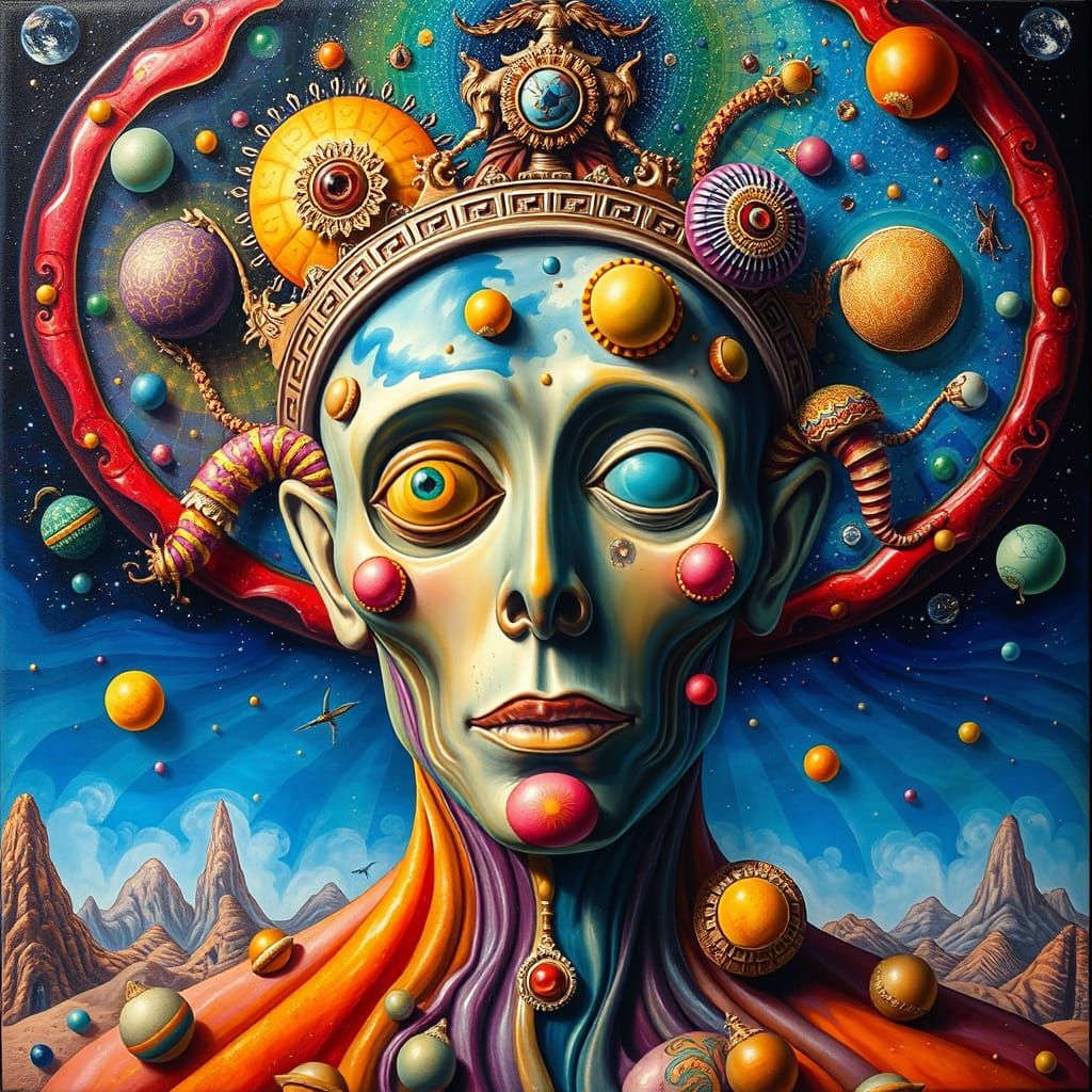 Psychedelic Melting Utopia with Sacred Geometry